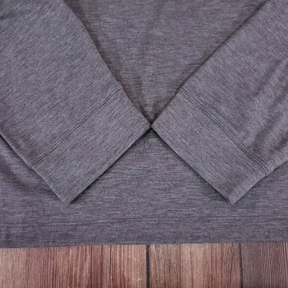 Huckberry Wellen Seawool Henley Mens Size XXL Long Sleeve Shirt Gray Stretch - Picture 5 of 11